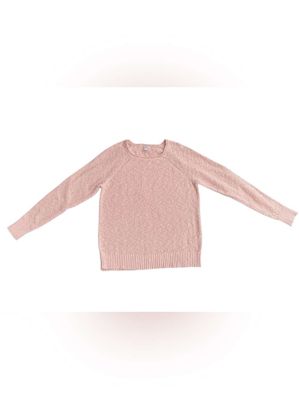 L.L.Bean 100% cotton textured knit sweater rolled neck pullover women's size M - Picture 5 of 7